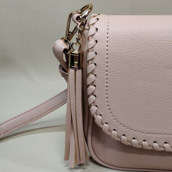 NWOT Elegant Faux Leather Fringe Casual Cute Pink Crossbody Bag Purse - Picture 4 of 13